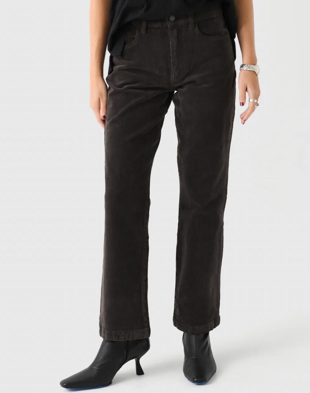 Espresso Brown Faherty Women's Soft Stretch Corduroy Flare Pants 32